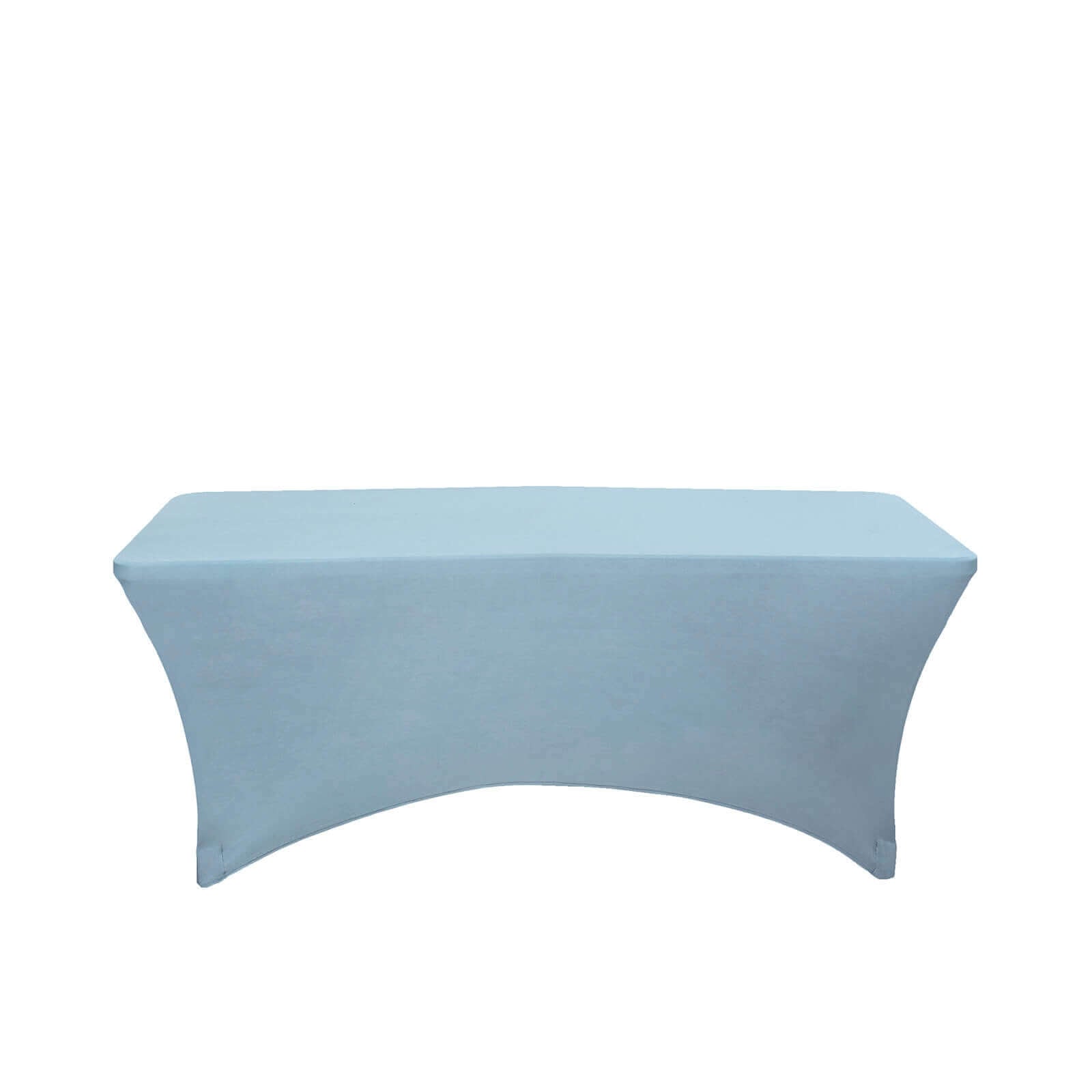Stretch Spandex 6ft Rectangle Tablecloth Dusty Blue - Durable Form-Fitting Table Cover for Events & Presentations
