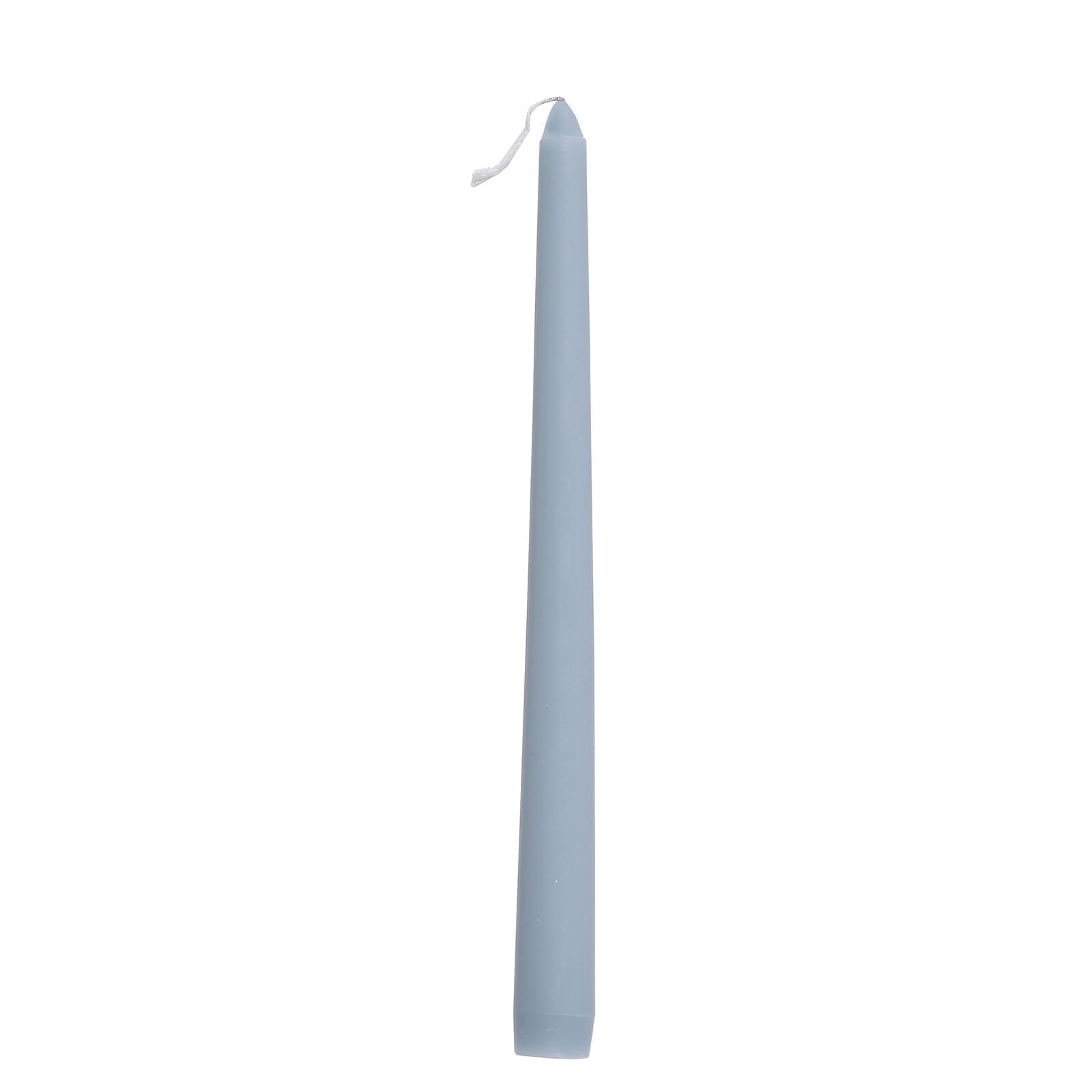 12-Pack Taper Candles Premium Wax Design Dusty Blue - Unscented Candles for Upscale Settings 10"