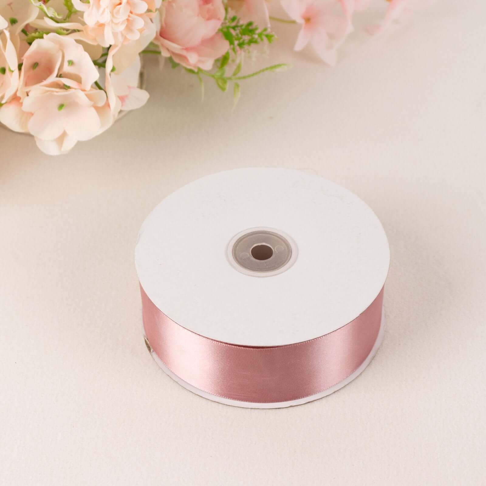 50 Yards 1.5" Dusty Rose Single Face Decorative Satin Ribbon