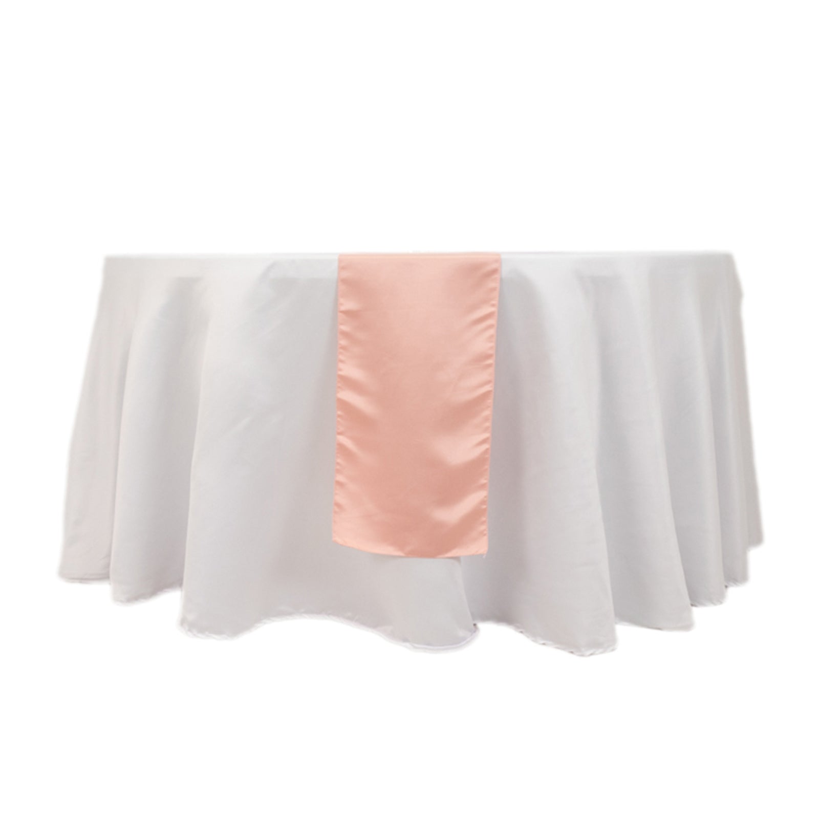 Lamour Satin 12"x108" Table Runner Dusty Rose - Smooth & Lustrous Finish