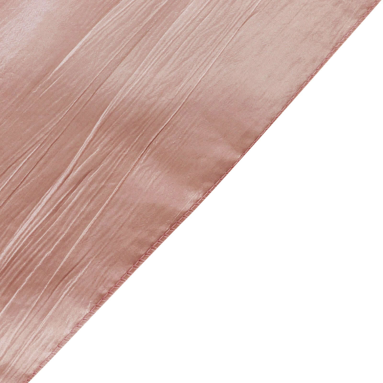 Taffeta 72"x72" Table Overlay Square Tablecloth Dusty Rose - Accordion Crinkle Table Cover