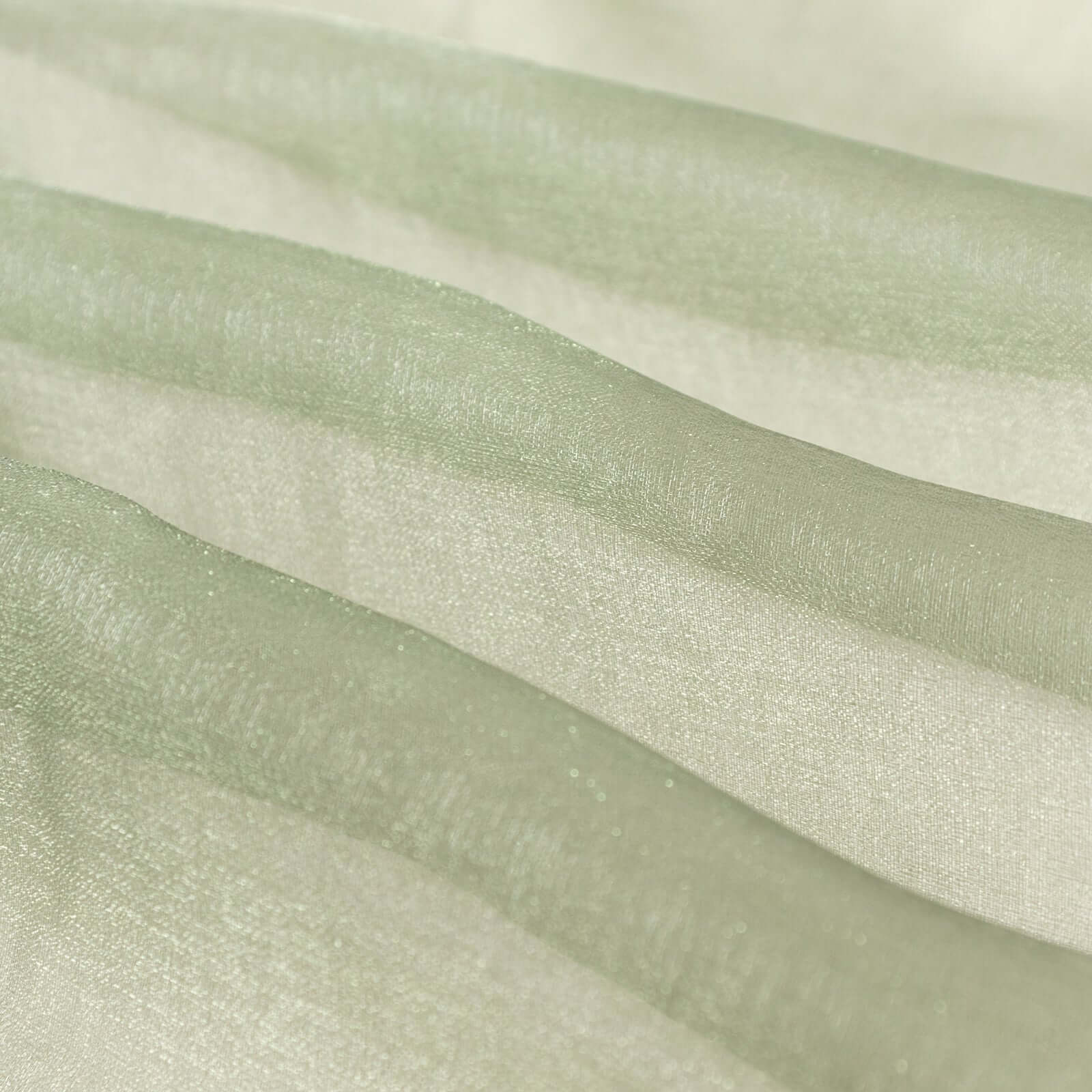 54"x10yd Dusty Sage Green Solid Sheer Chiffon Fabric Bolt, DIY Voile Drapery Fabric