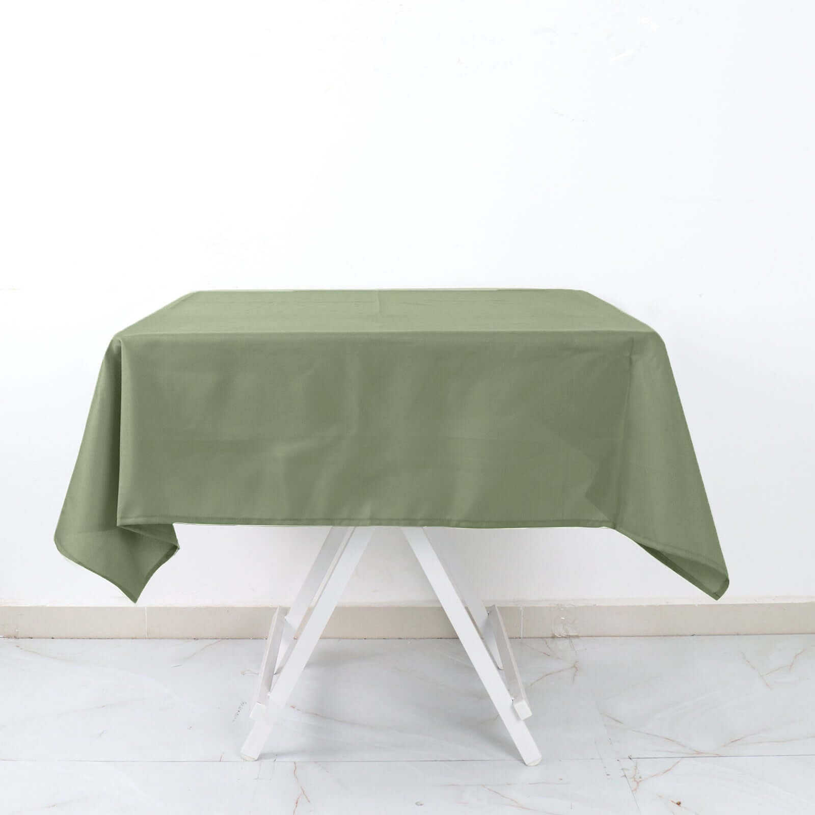 Polyester Square 54"x54" Tablecloth Dusty Sage Green - Wrinkle-Resistant & Durable Table Cover