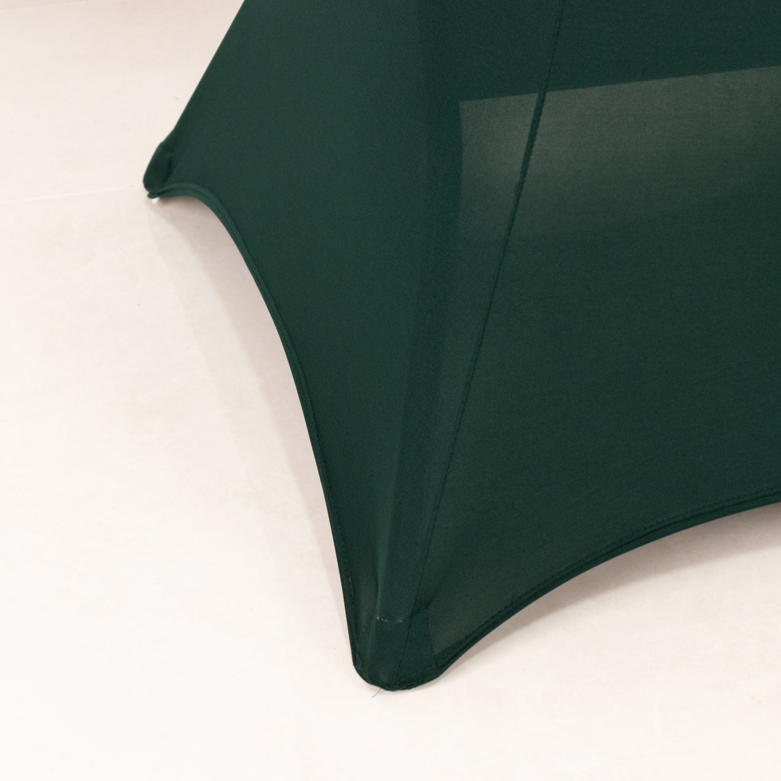 Spandex 33"-36" Round Cocktail Table Cover Hunter Emerald Green - Easy to Maintain Stretch Fitted Highboy Tablecloth