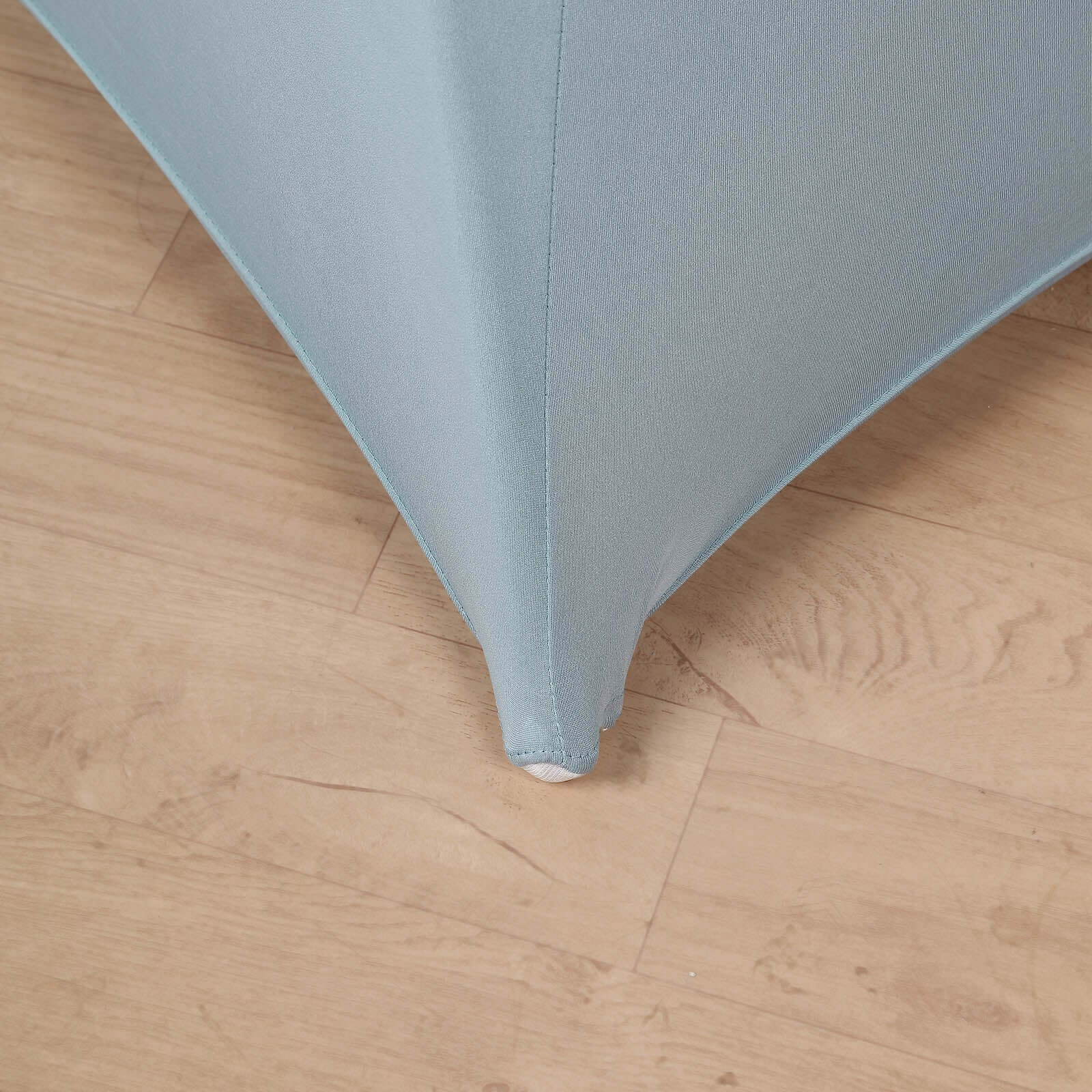 Spandex 24"-32" Round Cocktail Table Cover Dusty Blue - Easy to Maintain Stretch Fitted Highboy Tablecloth
