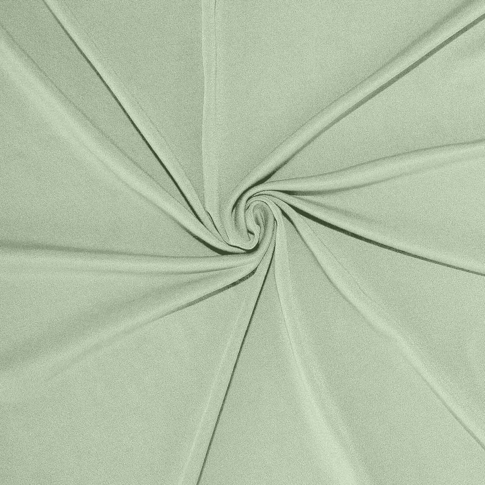 Stretch Spandex 96"x30" Rectangle Table Cover Sage Green - Durable Form-Fitting Tablecloth