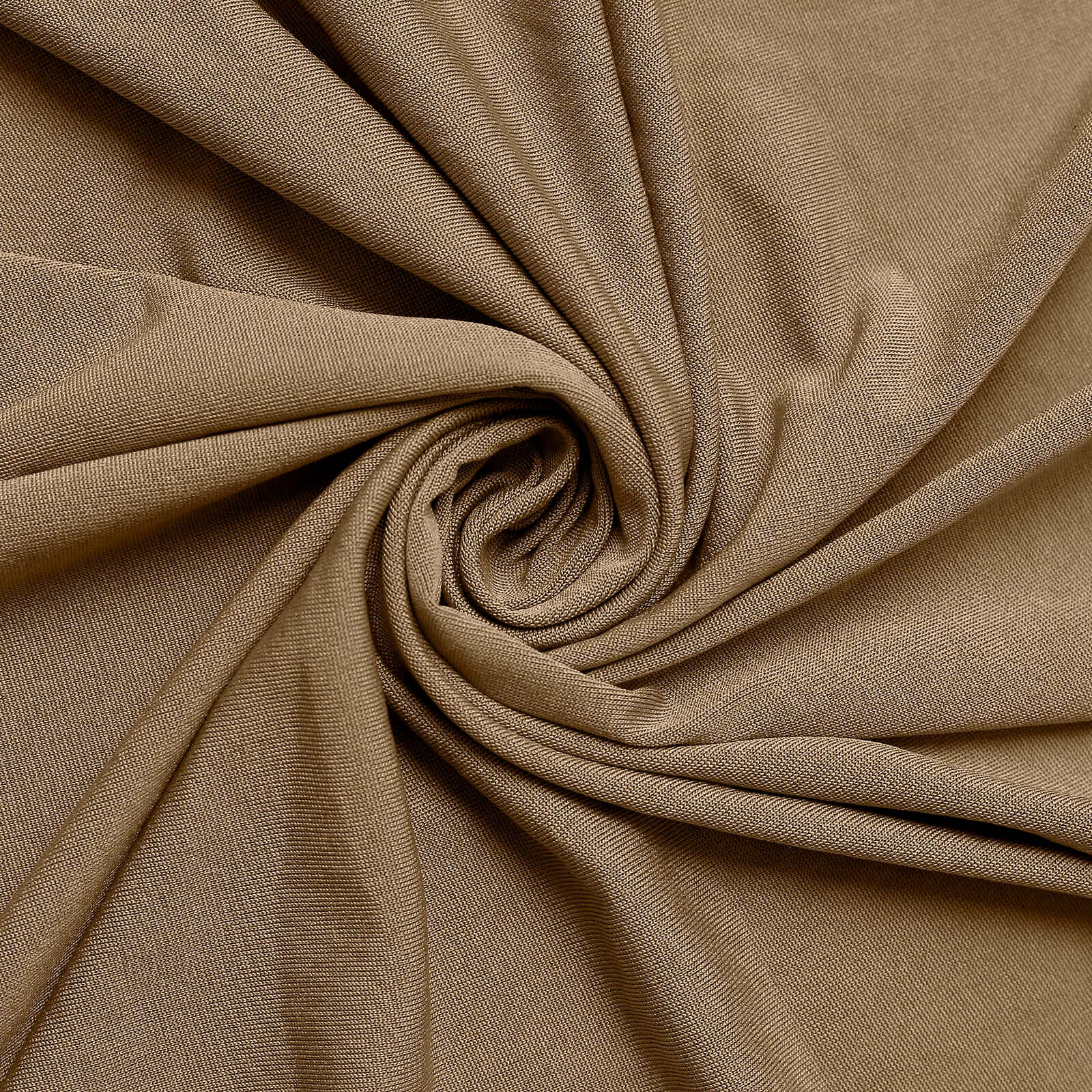 Stretch Spandex 96"x30" Rectangle Table Cover Taupe - Durable Form-Fitting Tablecloth