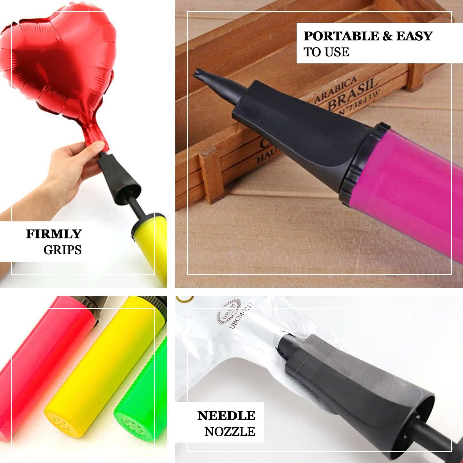 11" Pump Up The Fun Compactable Balloon Hand Pump Balloon Inflator
