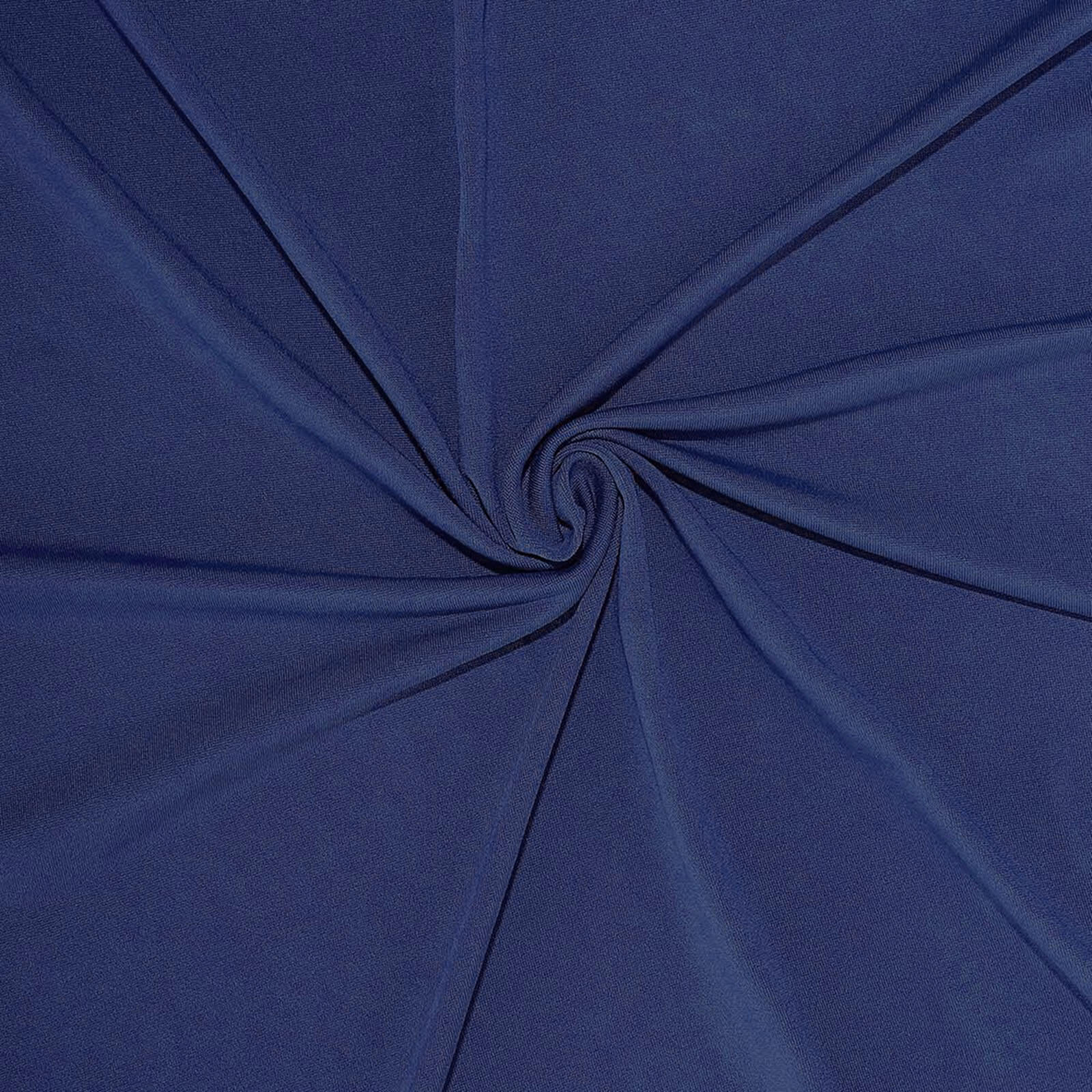 Spandex 24"-32" Round Cocktail Table Cover Navy Blue - Easy to Maintain Stretch Fitted Highboy Tablecloth