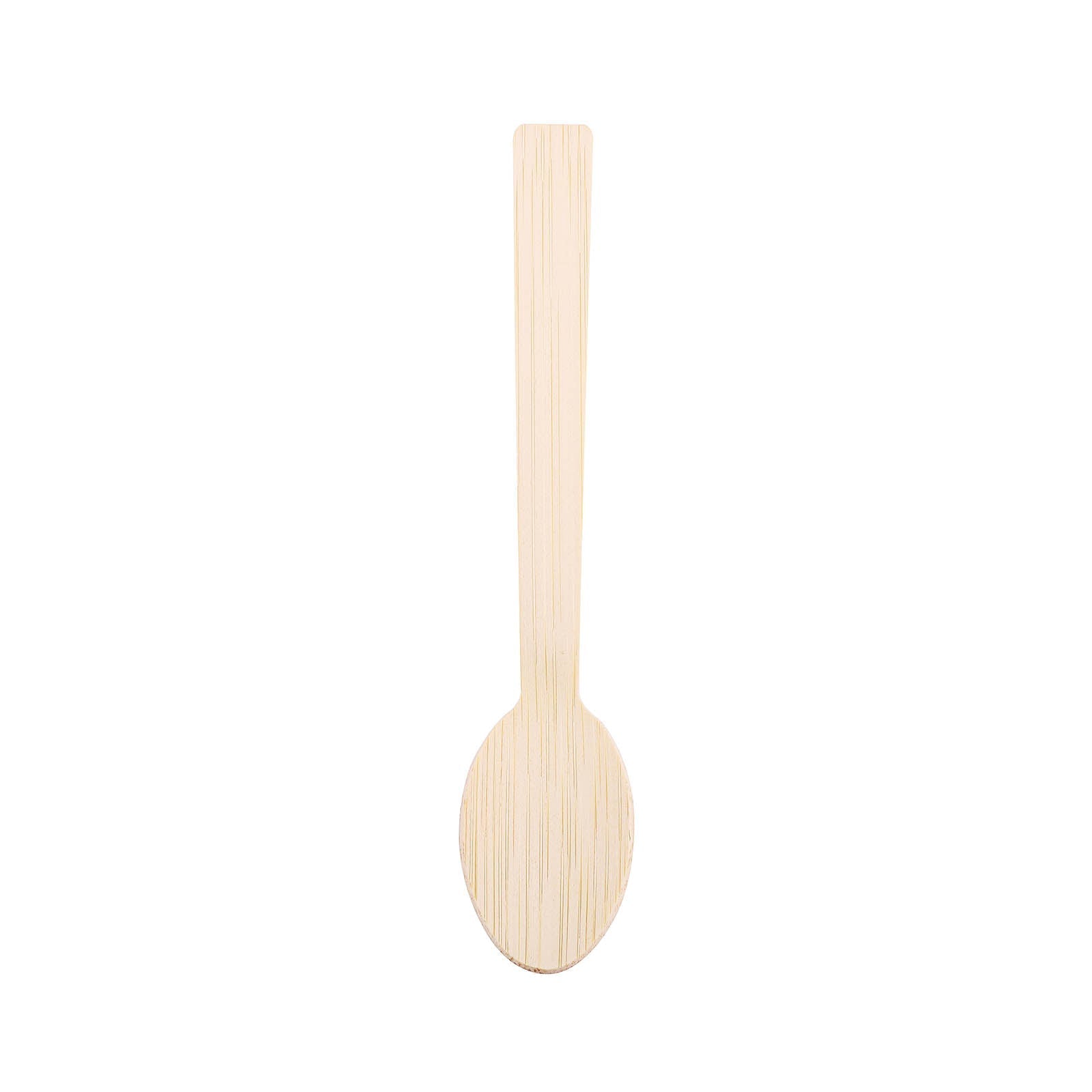 25 Pack 7" Eco Friendly Bamboo Disposable Picnic Spoons, Cutlery