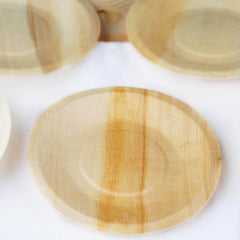 25-Pack Birchwood 6" Round Dessert, Appetizer Plates - Natural Eco Friendly Wooden Disposable Plates for Farmhouse-Style Events, Parties & Gatherings
