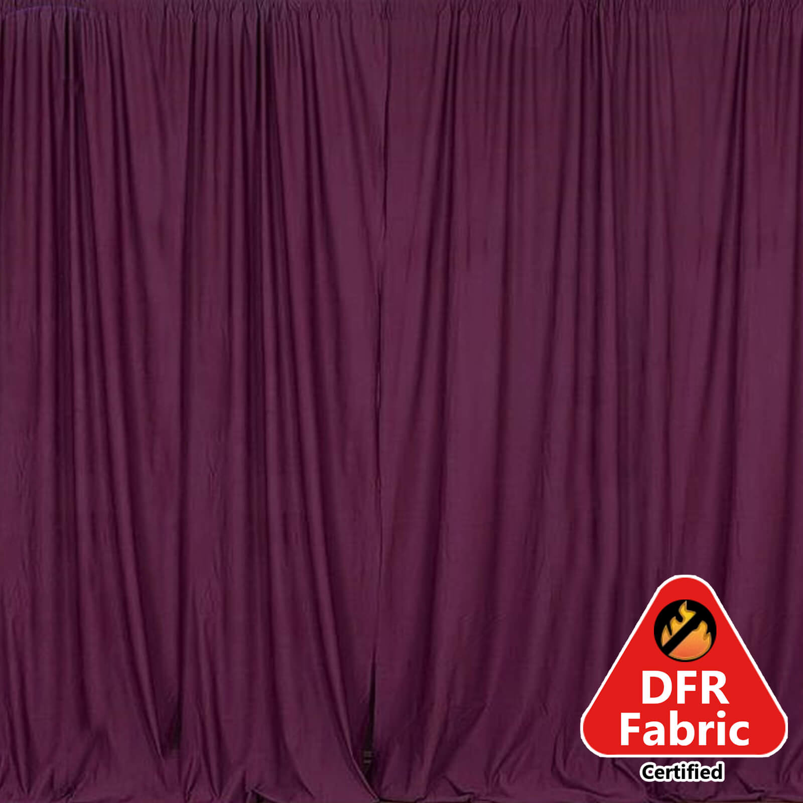 2 Pack Eggplant Scuba Polyester Event Curtain Drapes, Durable Flame Resistant Backdrop Event Panels Wrinkle Free with Rod Pockets - 10ftx10ft