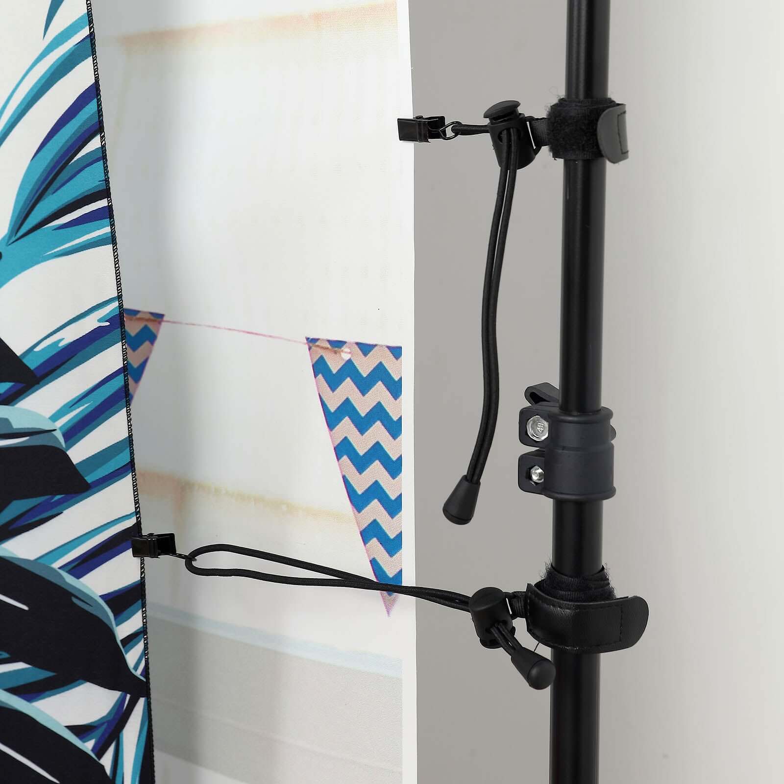 8 Pack 16" Elastic String Photography Backdrop Clamps, Holder Clips