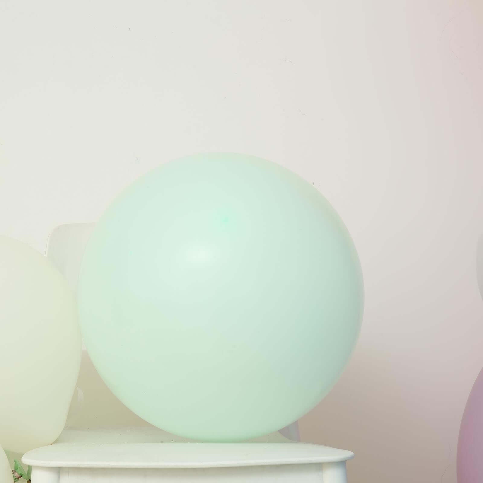 10 Pack 18" Matte Pastel Mint Helium or Air Latex Party Balloons