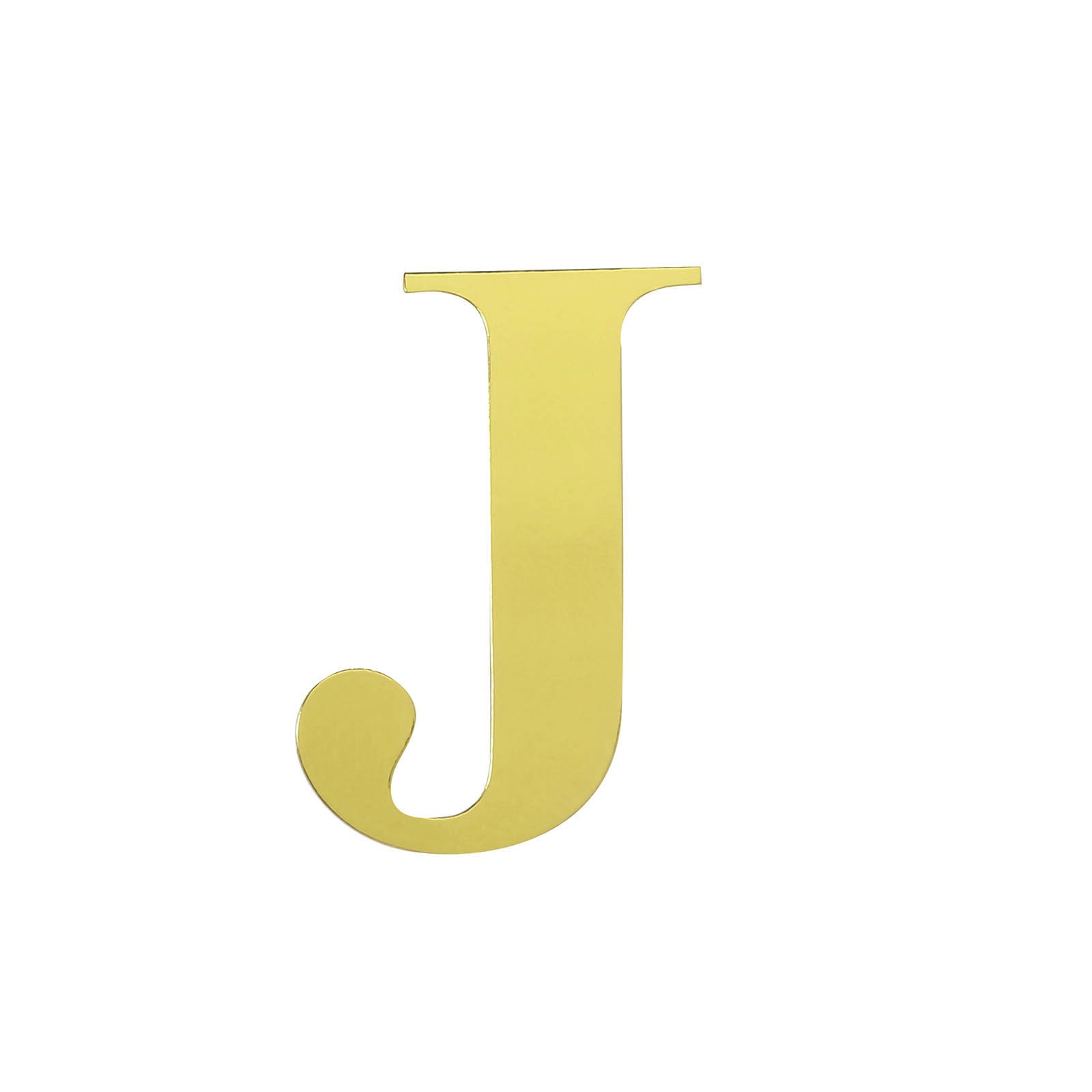 4 Pack 5" Metallic Gold Alphabet Stickers Banner, Customizable Stick on Gold Letters - J
