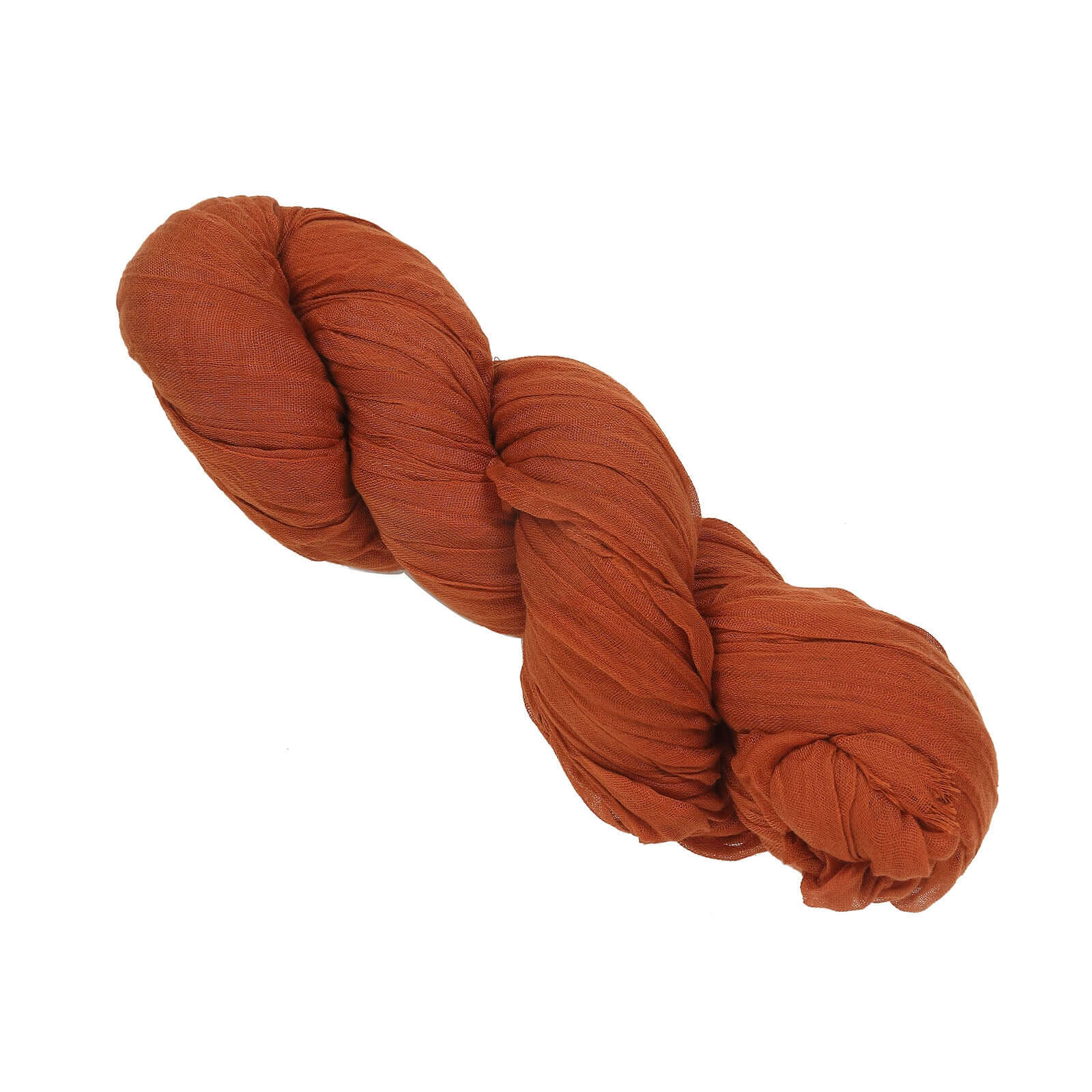20ft Terracotta (Rust) Gauze Cheesecloth Fabric Wedding Arch Drapery, Window Scarf Valance, Boho Decor Arbor Curtain Panel