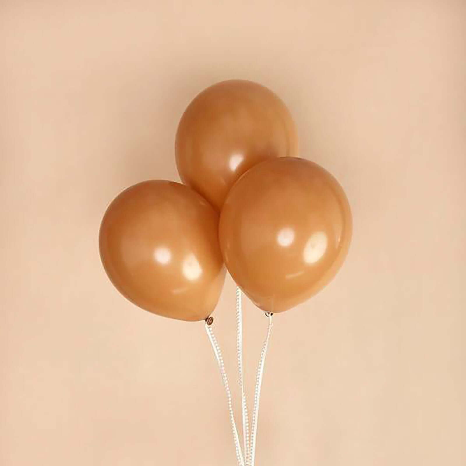25 Pack 12" Matte Pastel Caramel Helium or Air Latex Party Balloons