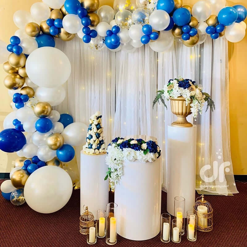25 Pack 12" Shiny Pearl Royal Blue Latex Helium or Air Balloons