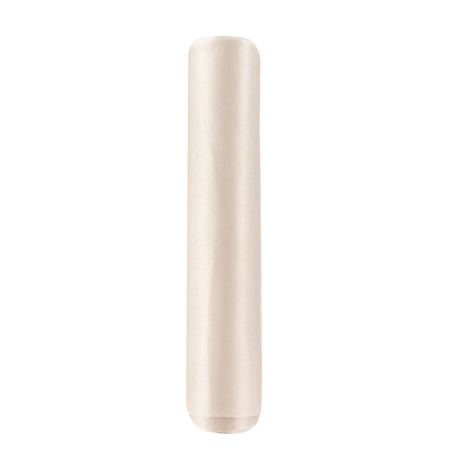 12"x10yd Beige Satin Fabric Bolt, DIY Craft Wholesale Fabric