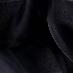 12"x10yd Black Sheer Chiffon Fabric Bolt, DIY Voile Drapery Fabric