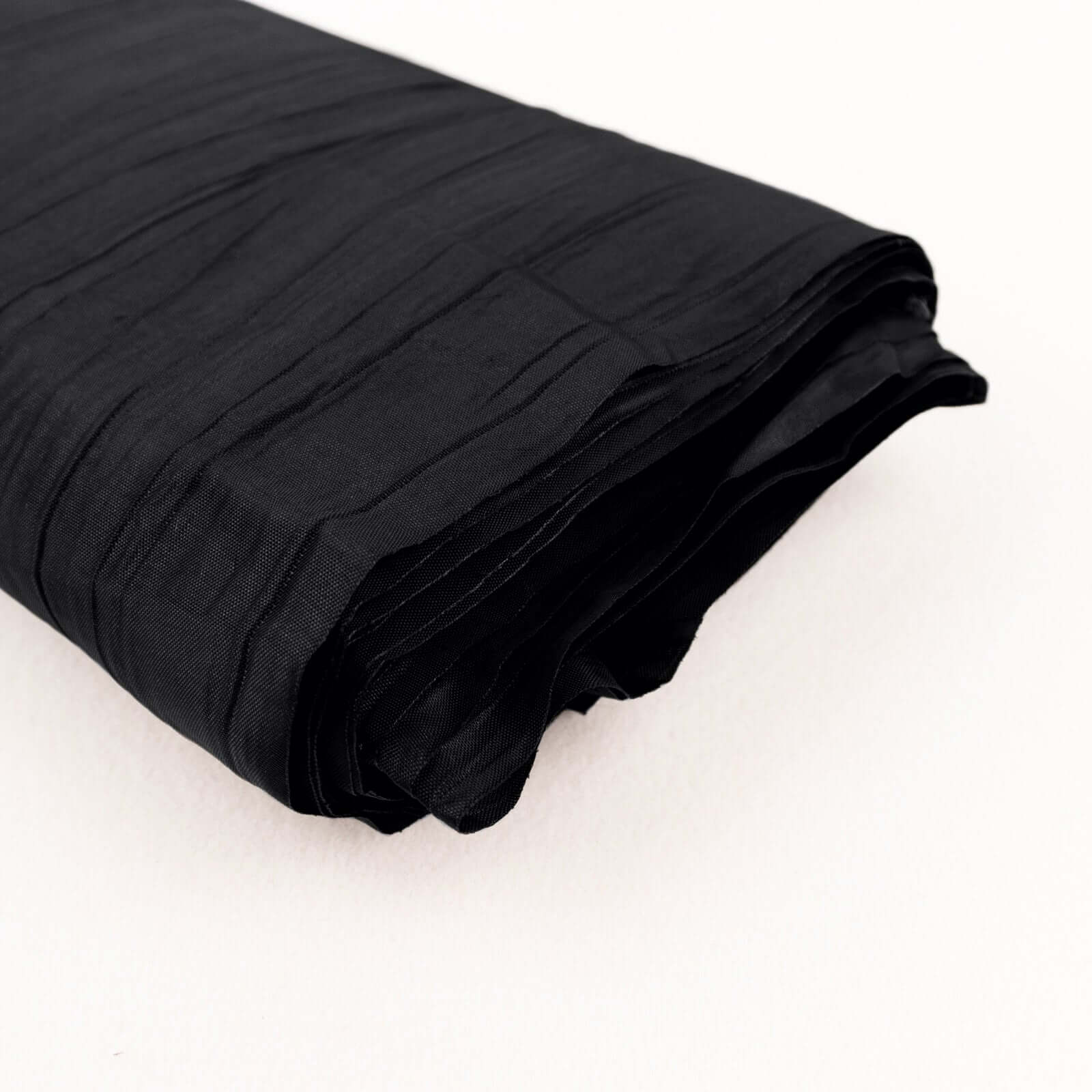 54"x10 Yards Black Accordion Crinkle Taffeta Fabric Bolt