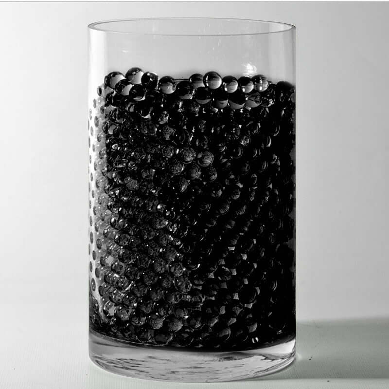 200-250 Pcs Water Gel Beads Vase Filler Black - Small Nontoxic Jelly Balls for Floating Candles & Floral Displays