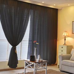 2 Pack Black Sheer Chiffon Event Curtain Drapes, Durable Flame Resistant Premium Organza Backdrop Event Panels With Rod Pockets - 10ftx10ft