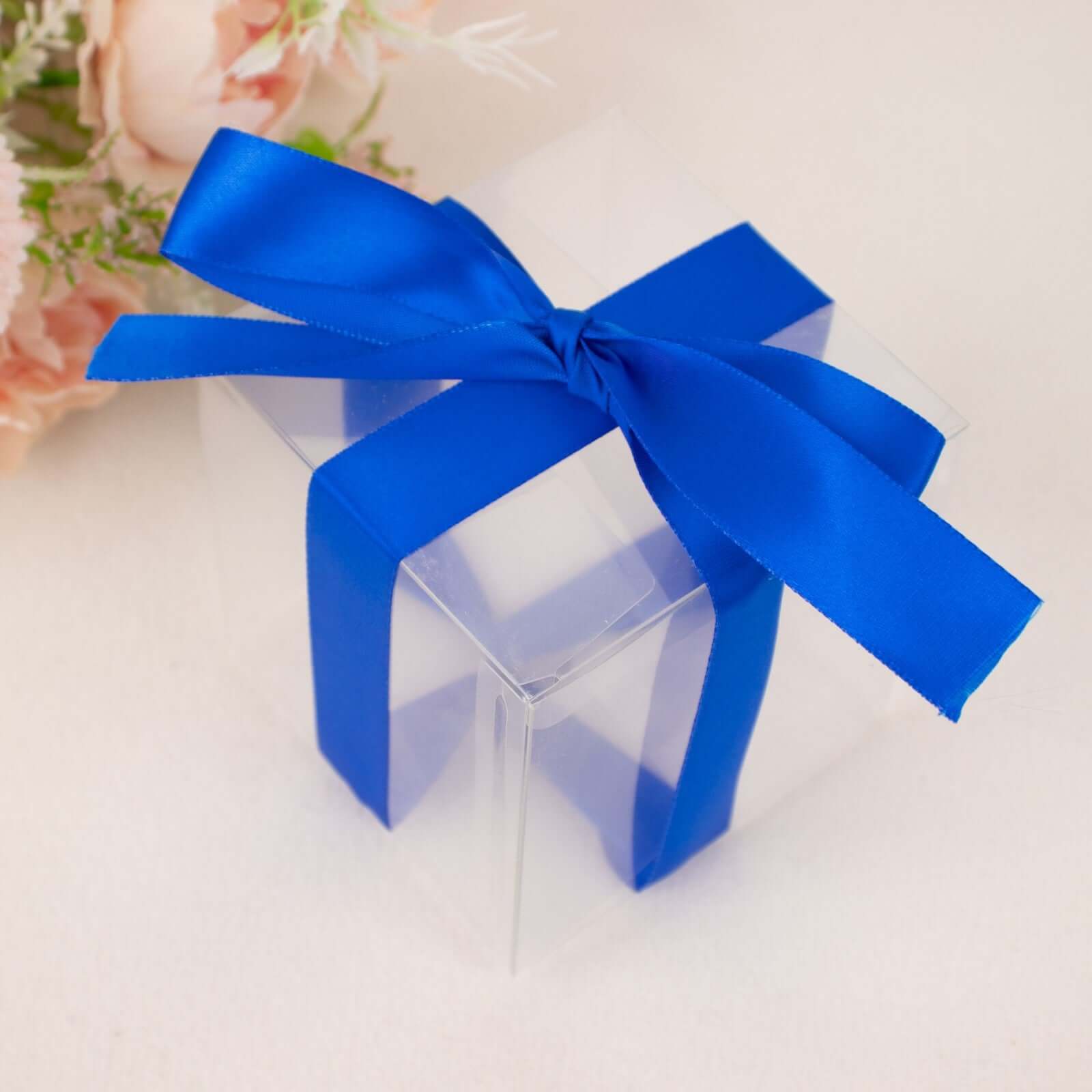 100 Yards 7 8" Royal Blue Single Face Decorative Satin Ribbon