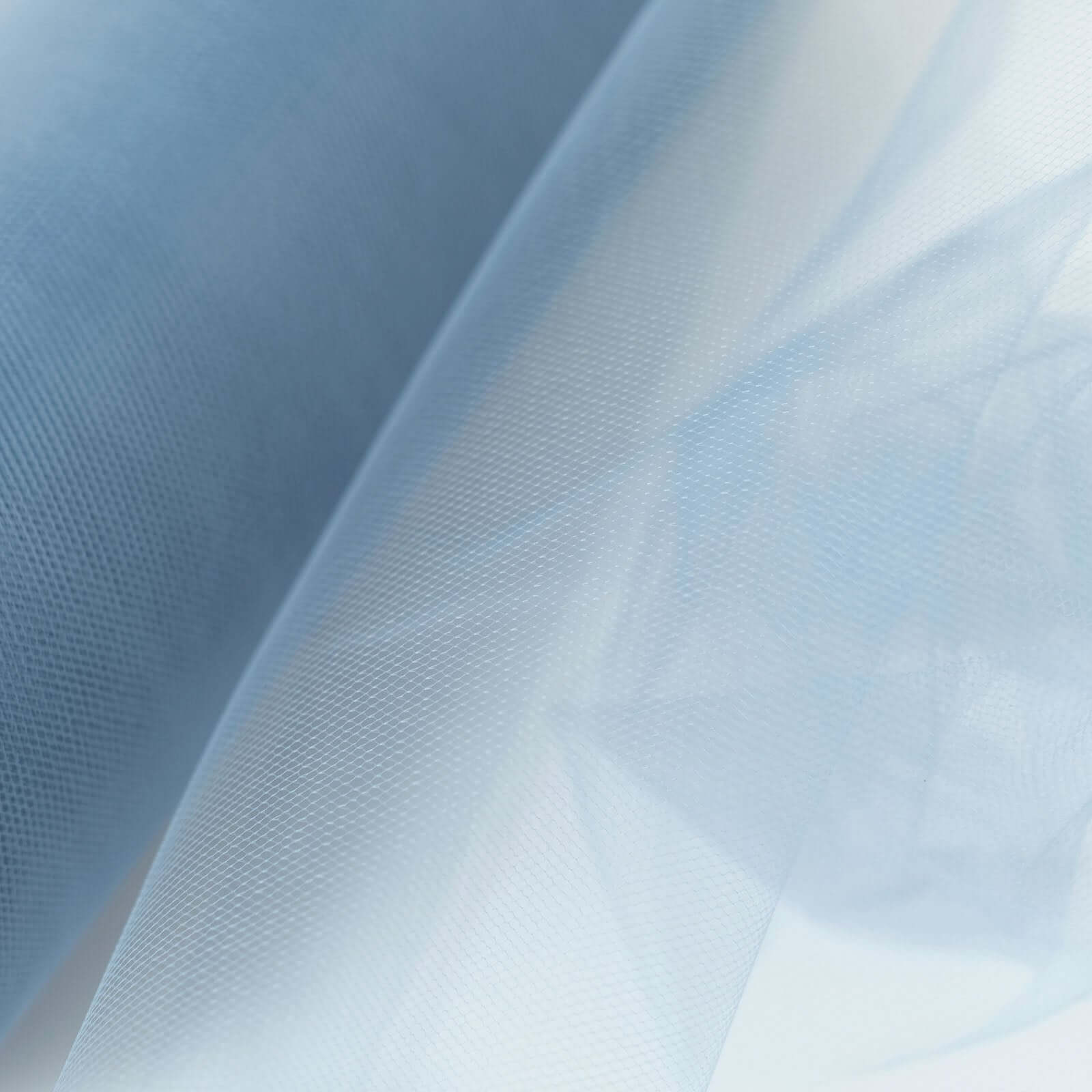 12"x100 Yards Dusty Blue Tulle Fabric Bolt, Sheer Fabric Spool Roll For Crafts