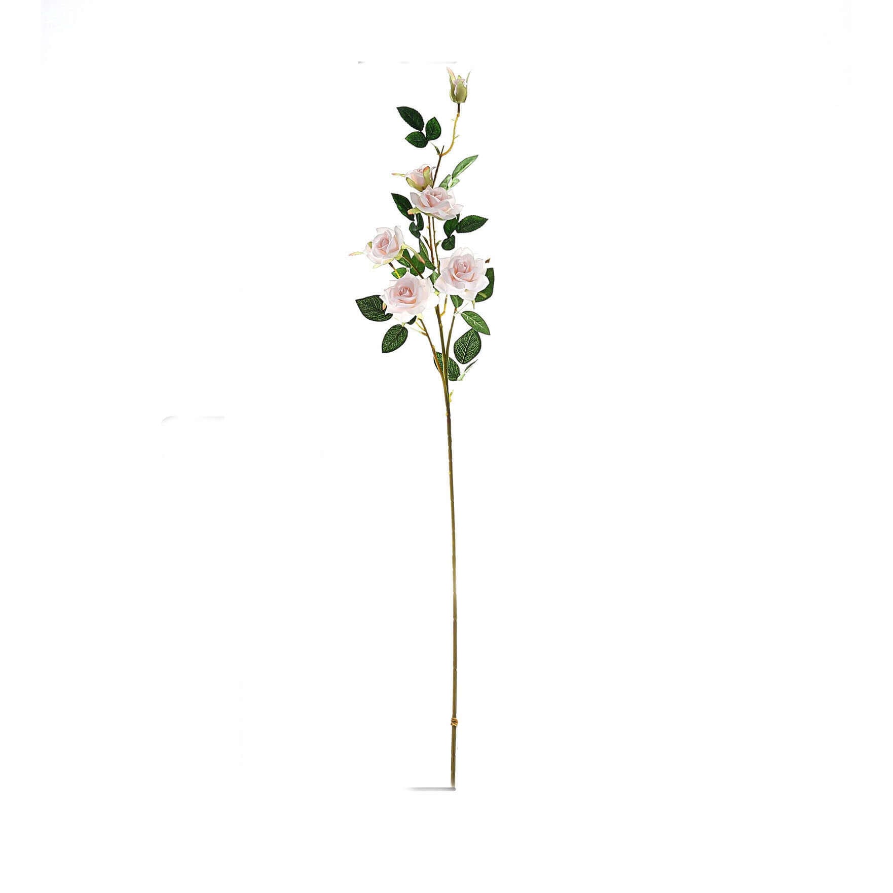 2 Stems 38" Tall Blush Artificial Silk Rose Flower Bouquet