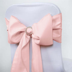 5 Pack Polyester Chair Sashes Blush 6"x108"