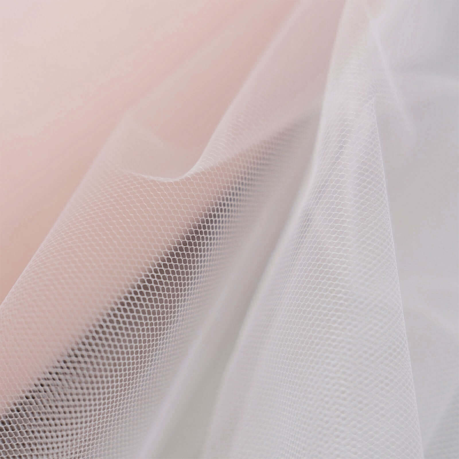 12"x100 Yards Blush Tulle Fabric Bolt, Sheer Fabric Spool Roll For Crafts