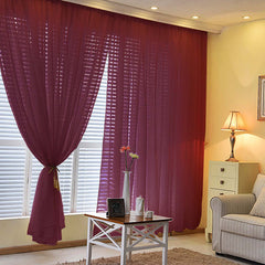 2 Pack Burgundy Sheer Chiffon Event Curtain Drapes, Durable Flame Resistant Premium Organza Backdrop Event Panels With Rod Pockets - 10ftx10ft
