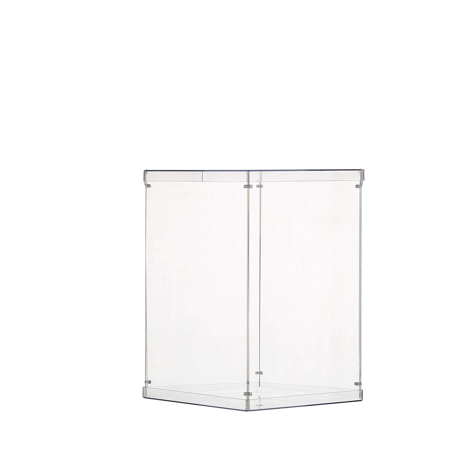 Acrylic Pedestal Riser Display Box Transparent Clear - Functional Centerpiece for Weddings and Parties 16"
