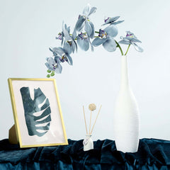 2 Stems 40" Tall Charcoal Gray Artificial Silk Orchid Flower Bouquets