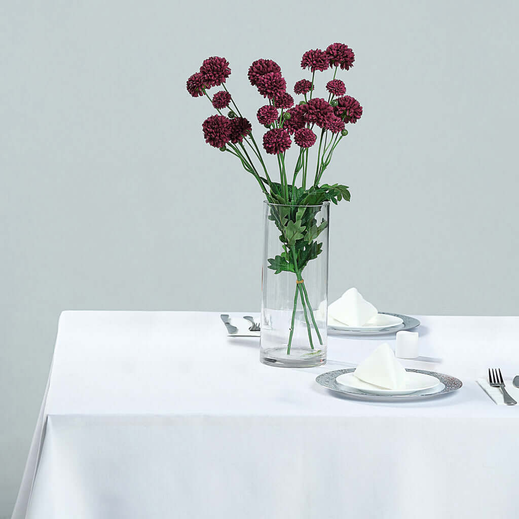 2 Bushes | 33" Burgundy Artificial Chrysanthemum Mum Flower Bouquets