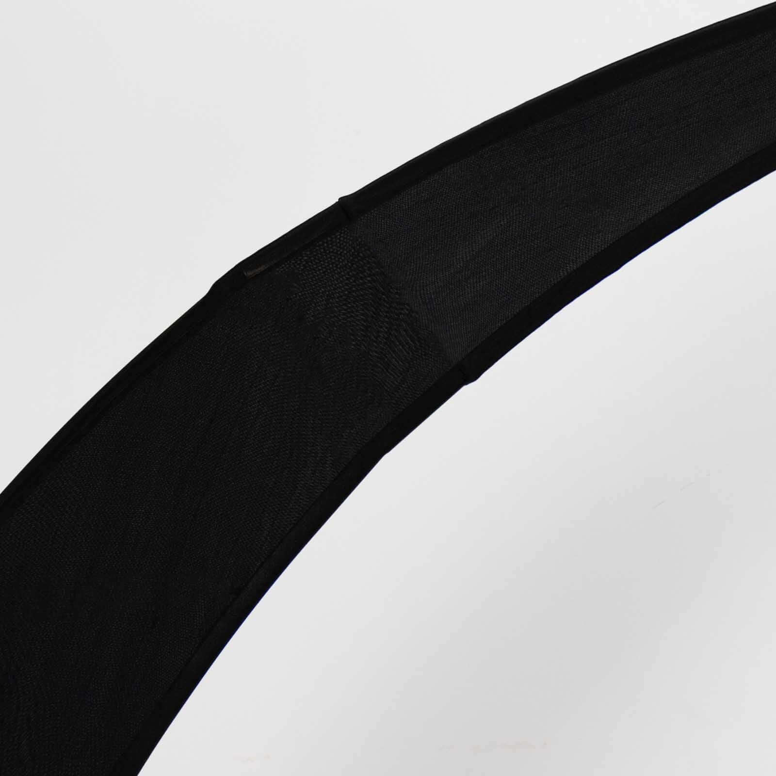 Set of 2 Black Spandex Half Crescent Moon Backdrop Stand Covers, Custom Fitted Wedding Arch Cover for Curved Arbor Flower Balloon Frame