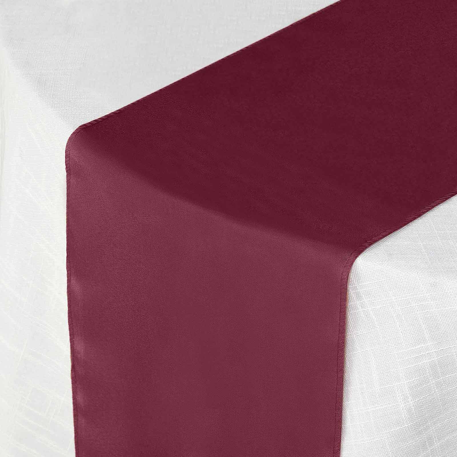 Polyester 12"x108" Table Runner Burgundy - Durable & Wrinkle-Resistant Table Decor