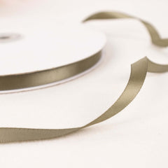 100 Yards 3 8" Dusty Sage Green Single Face Decorative Satin Ribbon
