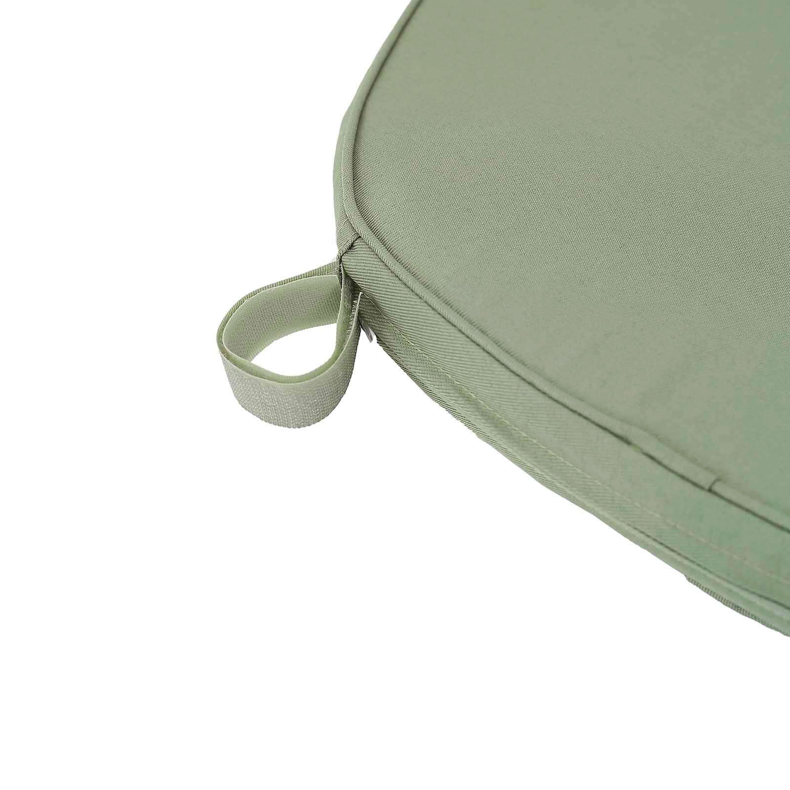 Chiavari Chair Cushion with 1.5" Thick Memory Foam and Ties Dusty Sage Green - Stylish Removable Cover for Comfort