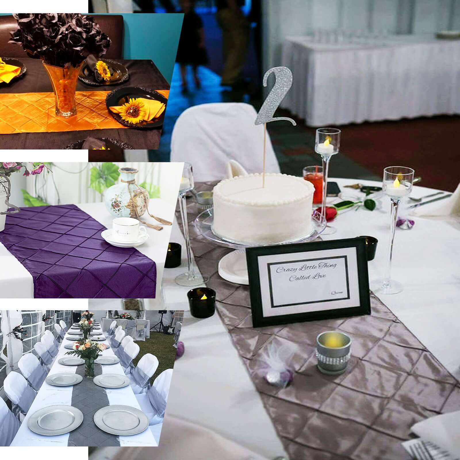 Taffeta Pintuck 12"x108" Table Runner Lavender - Stylish & Durable Table Decor