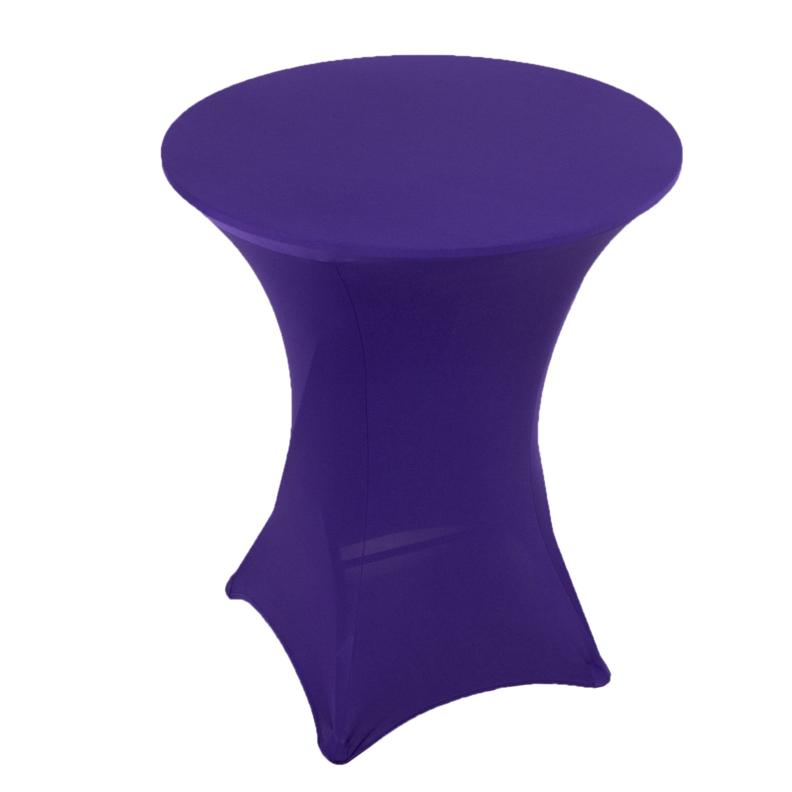 Spandex 33"-36" Round Cocktail Table Cover Purple - Easy to Maintain Stretch Fitted Highboy Tablecloth
