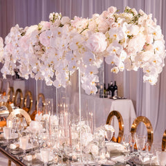 Acrylic Flower Stand Rectangular Design Clear - Decorative Floral Frame Table Centerpiece for Events 40"