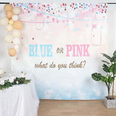 8ftx8ft Gender Reveal "Blue Or Pink" Vinyl Photo Shoot Backdrop