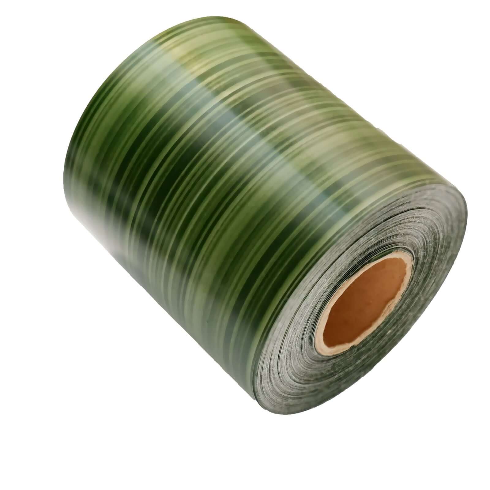 50 Yards 4" Green Ti Leaf Two Sided Floral Waterproof Satin Ribbon, DIY Bouquet Craft Supplies Wrap