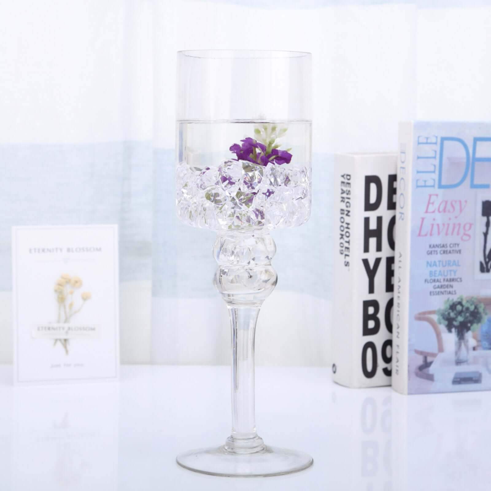 300 Pcs Acrylic Ice Bead Vase Fillers Large Clear - Stylish DIY Craft Crystals for Event Decor & Wedding Tables