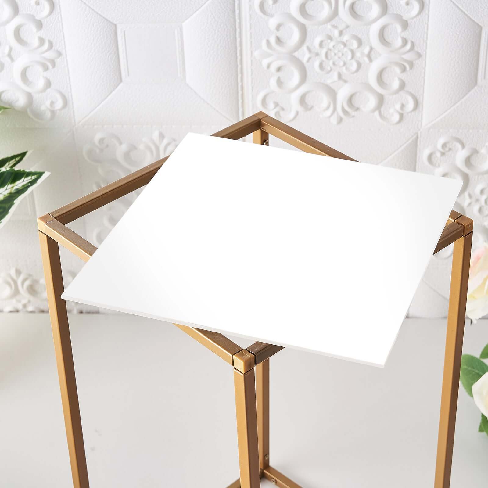 2 Pack 10" Square White Acrylic Plexiglass Sheets, 3mm Thick Top Plates With Protective Film
