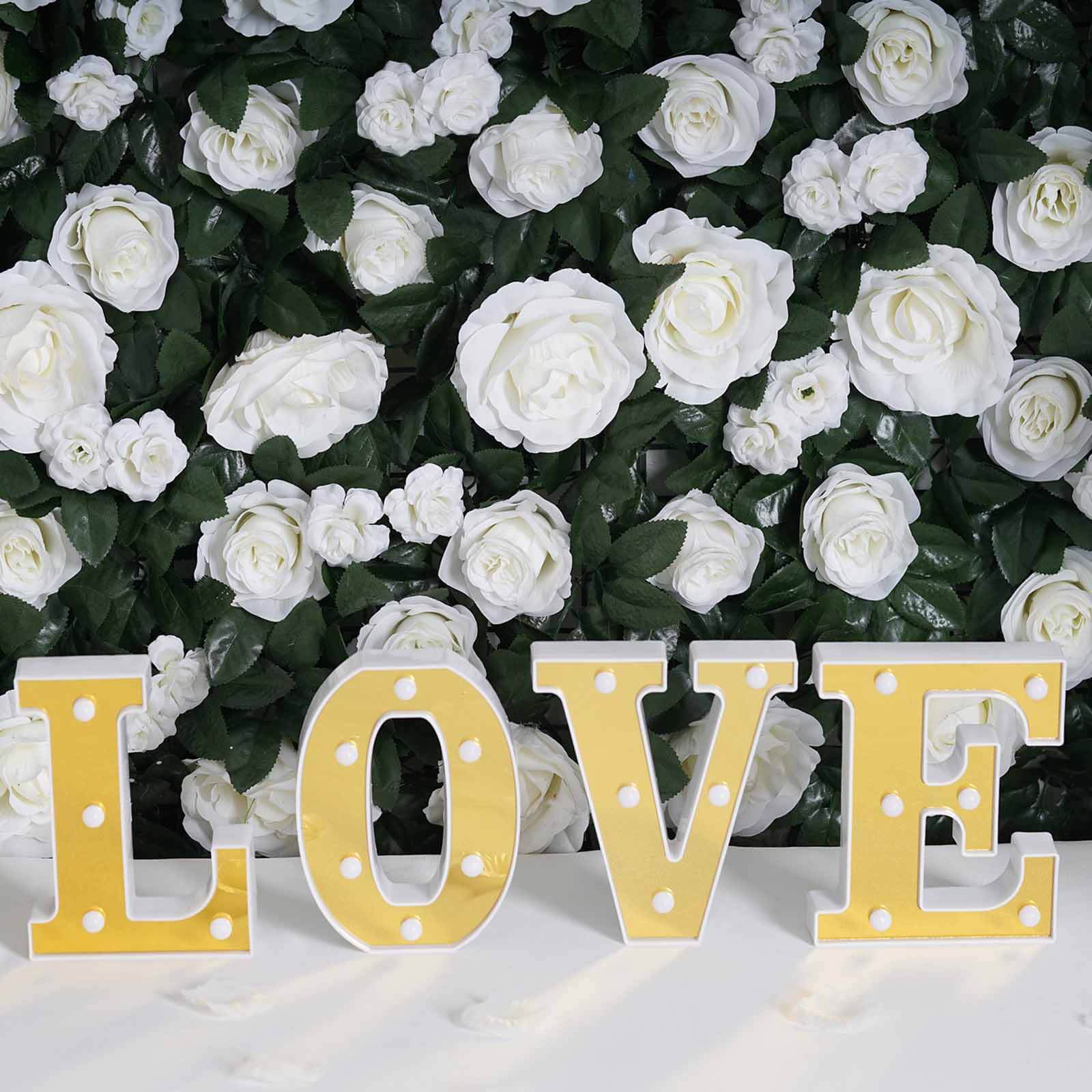 3D Marquee Symbol "&" Warm White 6 LED Lights Gold - Perfect Light-Up Accent for Decor 6"
