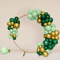 120 Pack Assorted Gold Green Latex Balloon Arch Kit, DIY Party Balloon Garland Decorations - Gold Hunter Emerald Green Sage Green
