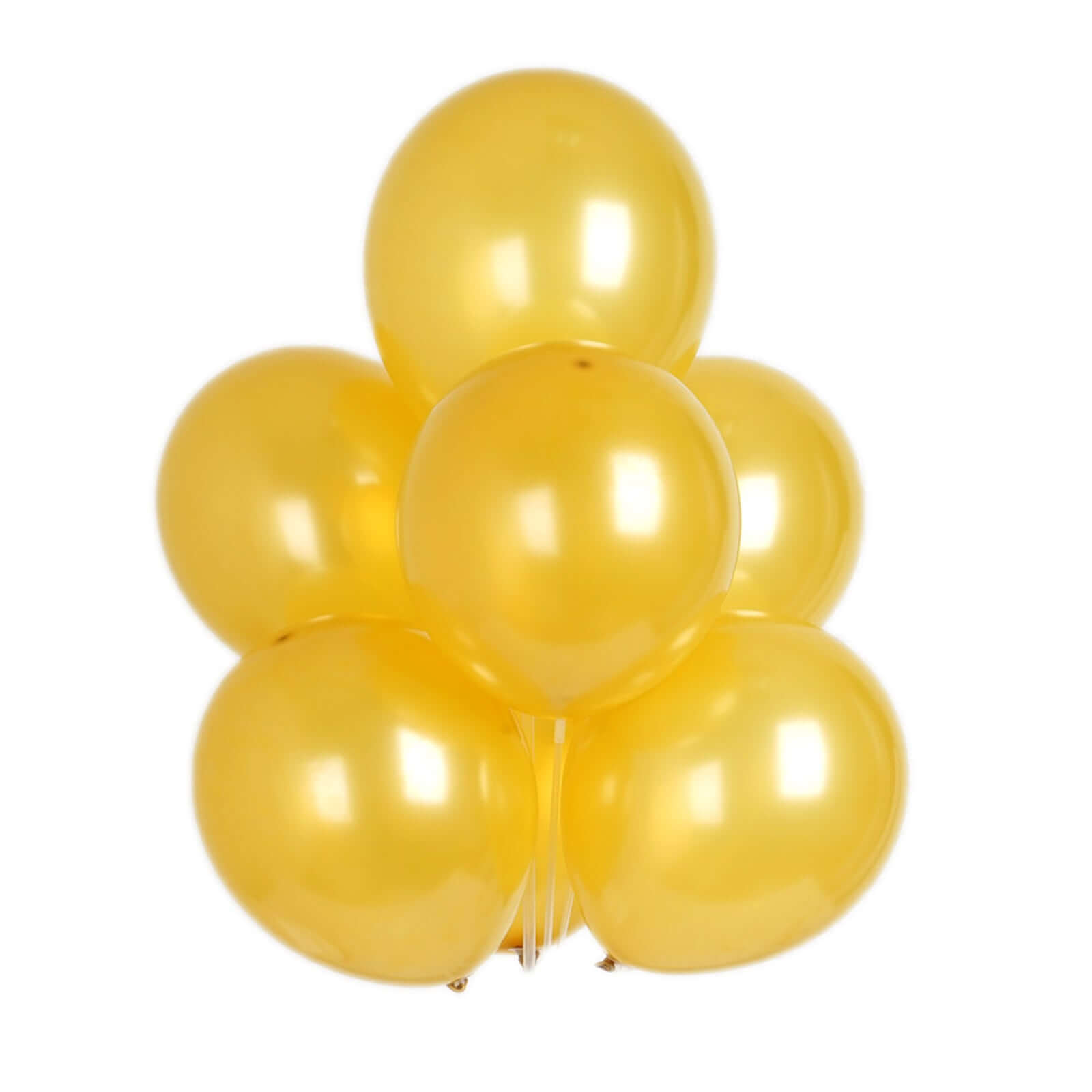 25 Pack 12" Shiny Pearl Gold Latex Helium, Air or Water Balloons